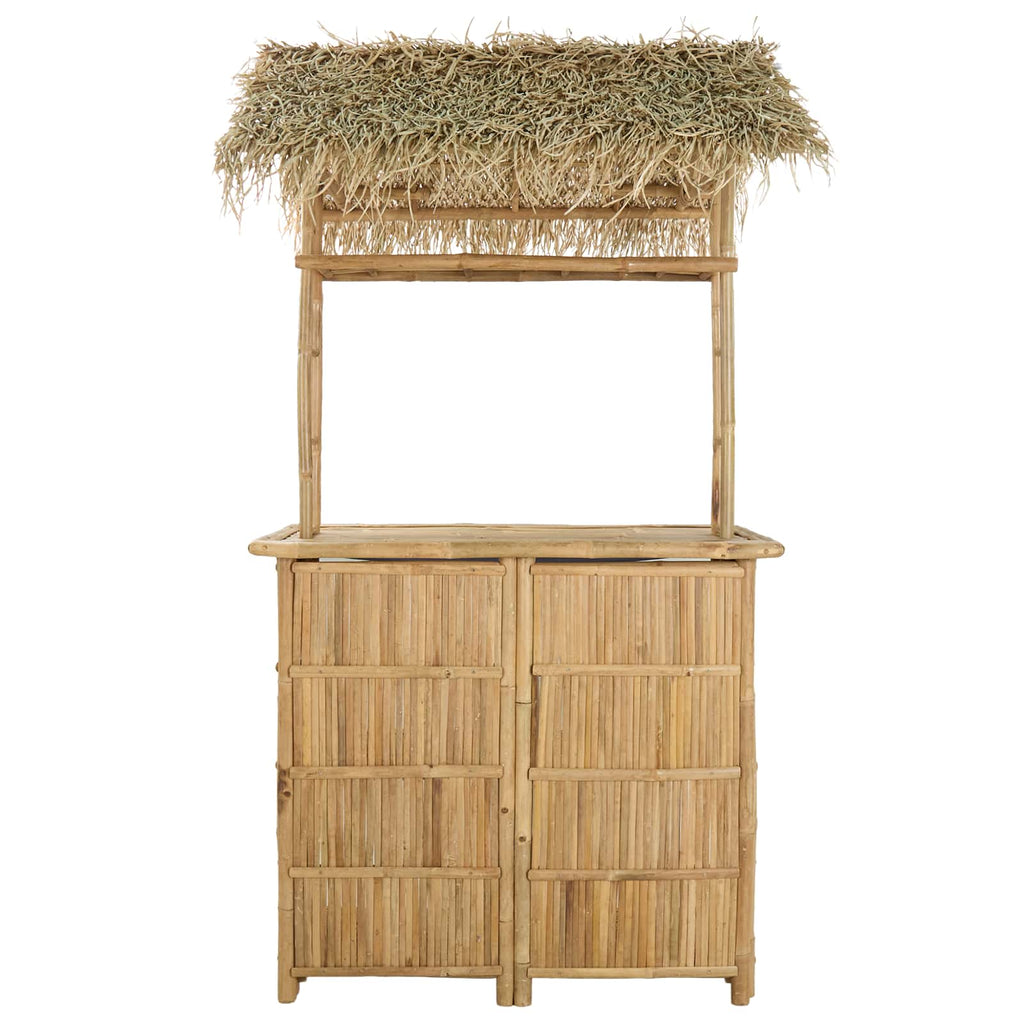 vidaXL Stół barowy na zewnątrz Naturalny 115 x 95 x 215 cm Bambus