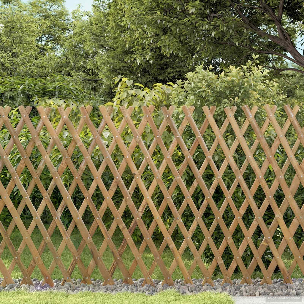vidaXL Rozsuwany trellis ogrodowy 2 pcs Jasny Brąz 100 x 105 cm Bambus