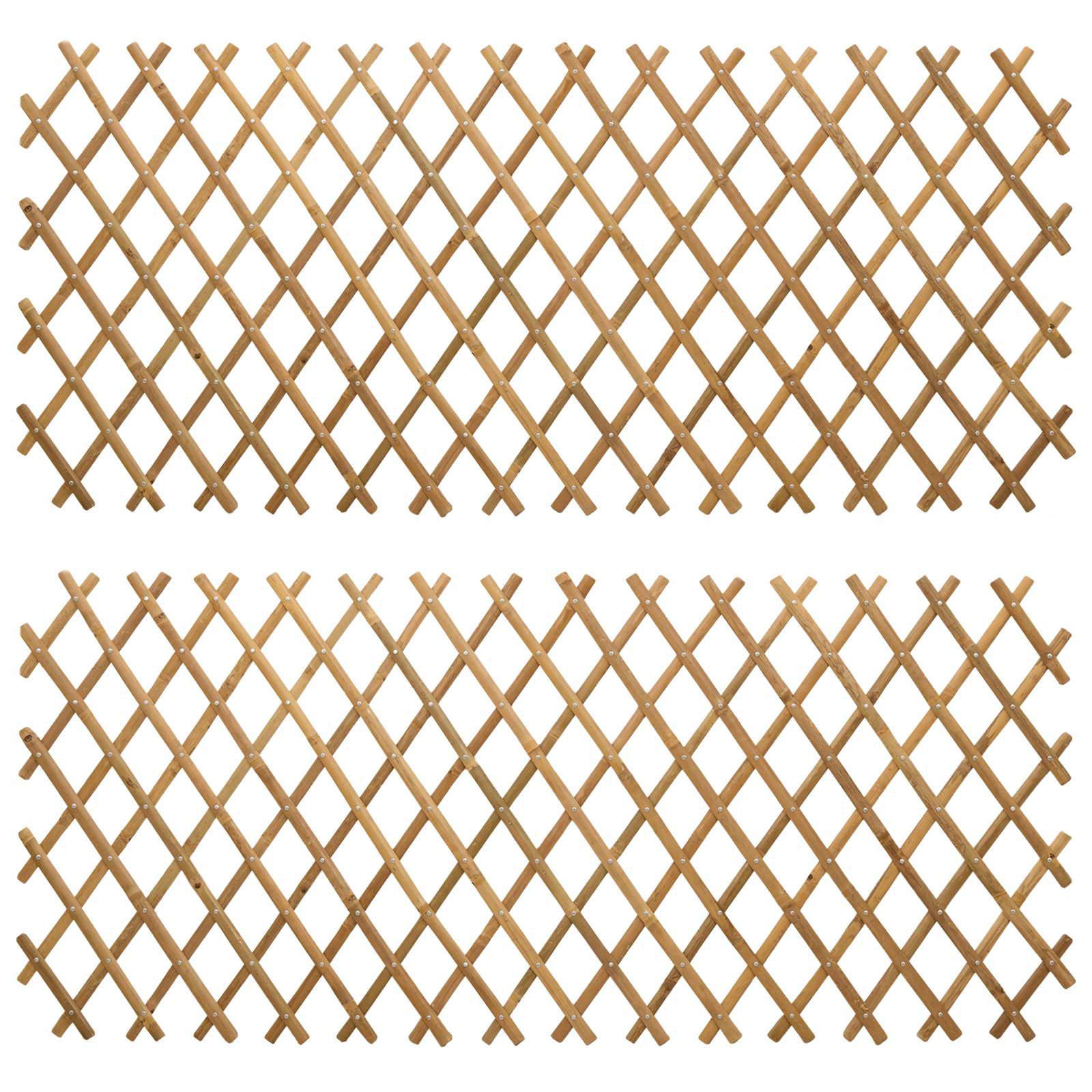 vidaXL Rozsuwany trellis ogrodowy 2 pcs Jasny Brąz 100 x 105 cm Bambus