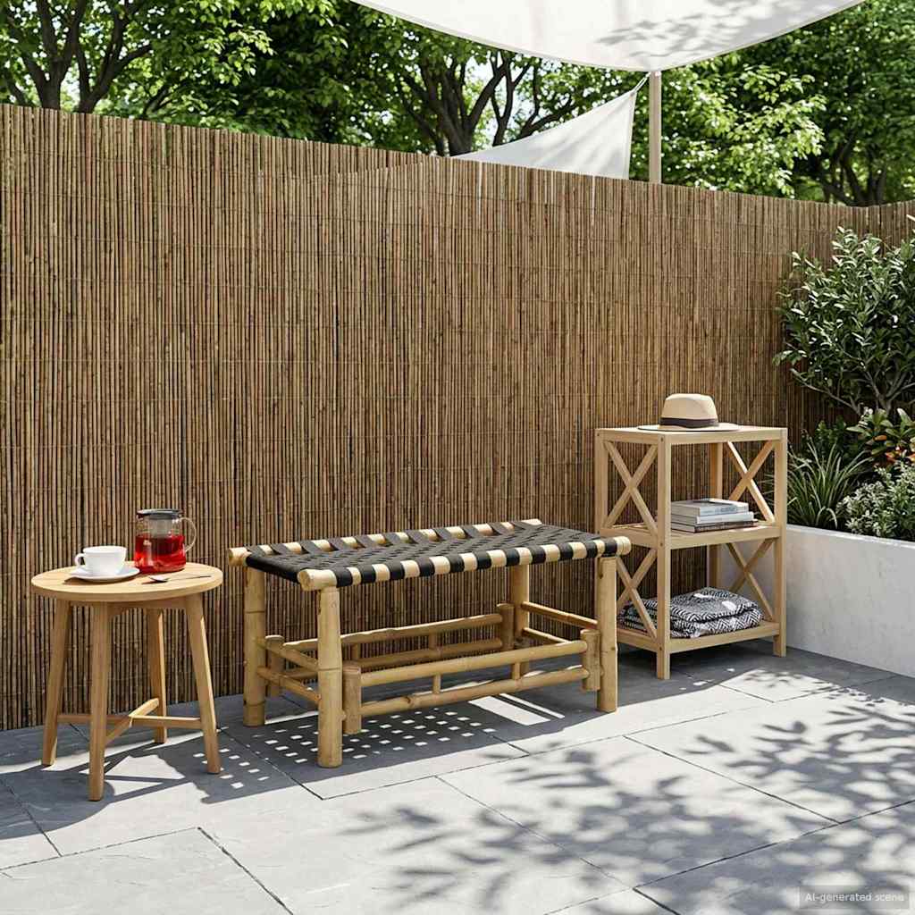 vidaXL Ławka ogrodowa 80 x 38 x 40 cm Bambus Naturalny Prostokątny