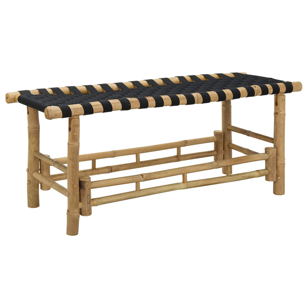 vidaXL Ławka ogrodowa 110 x 38 x 40 cm Bambus Naturalny Prostokątny