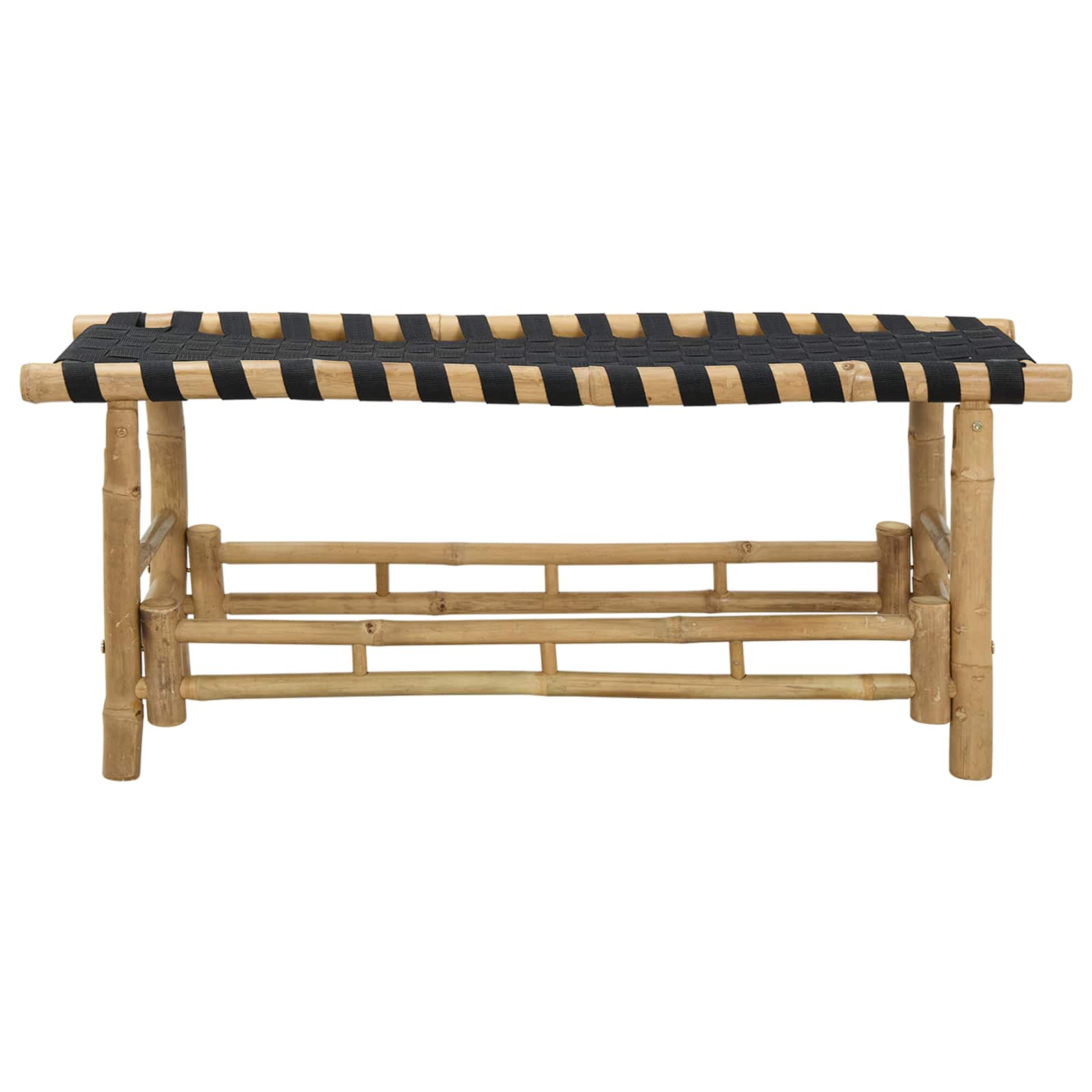 vidaXL Ławka ogrodowa 110 x 38 x 40 cm Bambus Naturalny Prostokątny