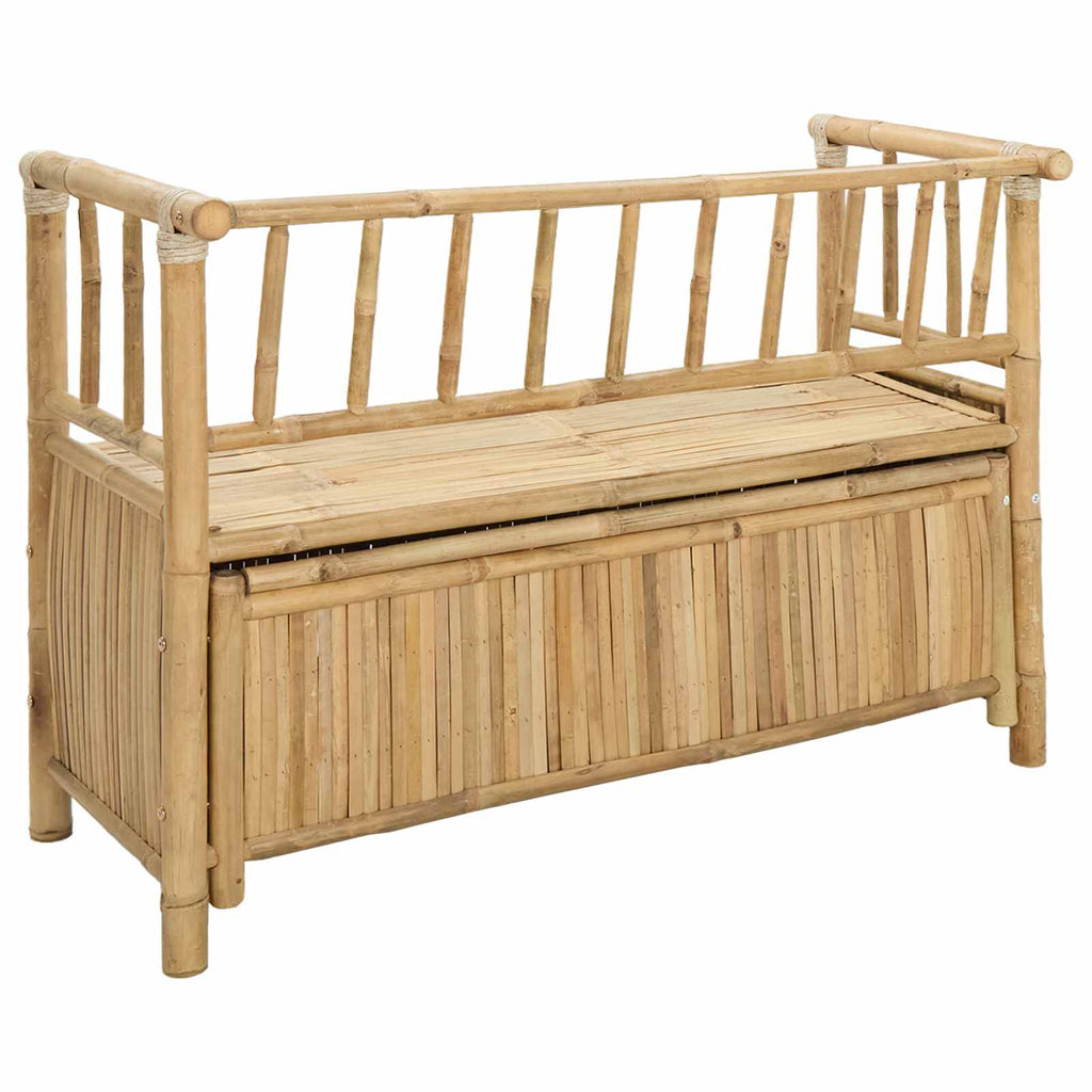 vidaXL Ławka do ogrodu i przechowywania 110 x 47 x 80 cm Bambus
