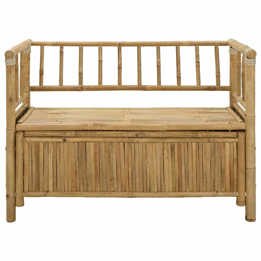 vidaXL Ławka do ogrodu i przechowywania 110 x 47 x 80 cm Bambus