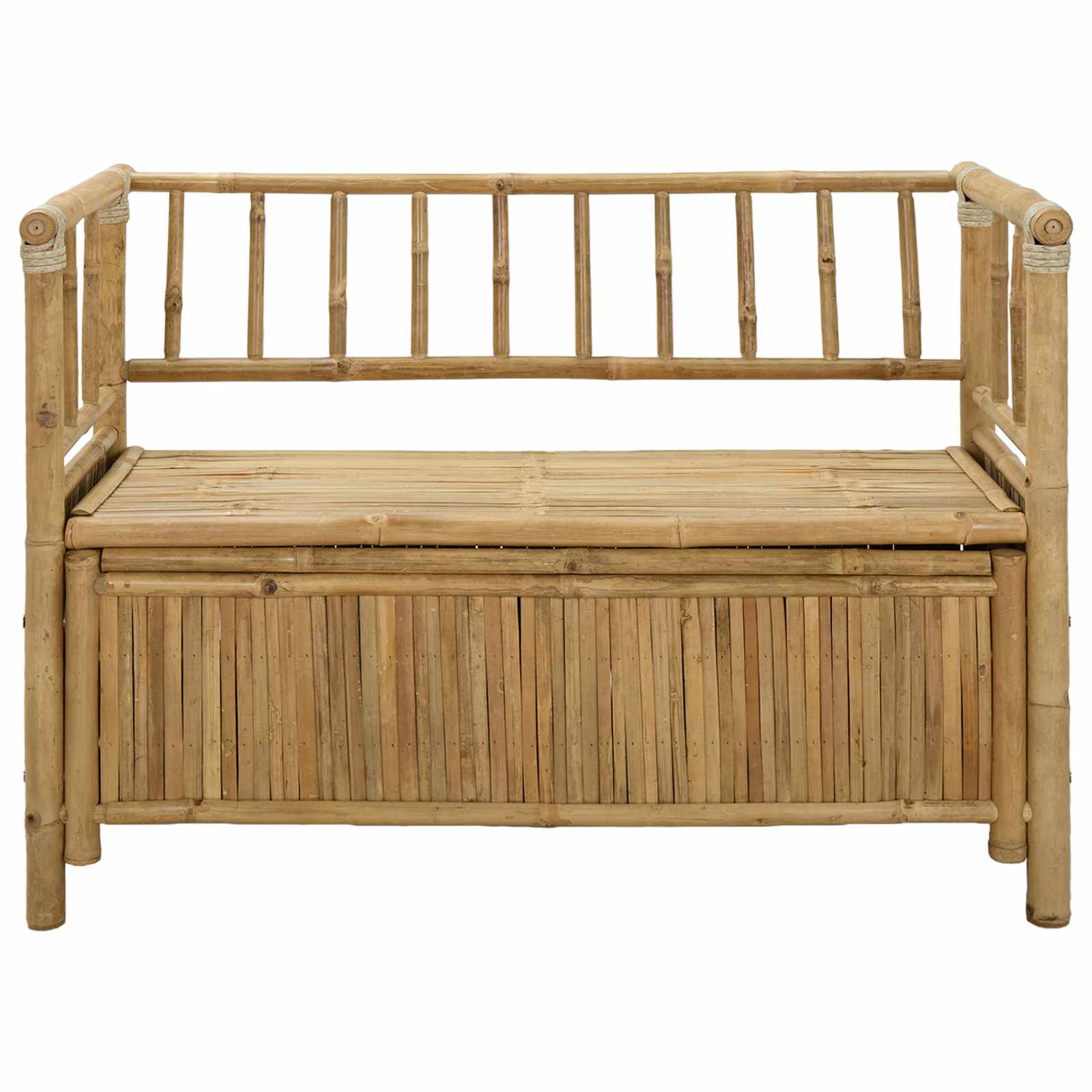 vidaXL Ławka do ogrodu i przechowywania 110 x 47 x 80 cm Bambus