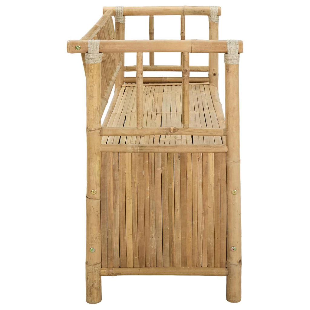 vidaXL Ławka do ogrodu i przechowywania 110 x 47 x 80 cm Bambus