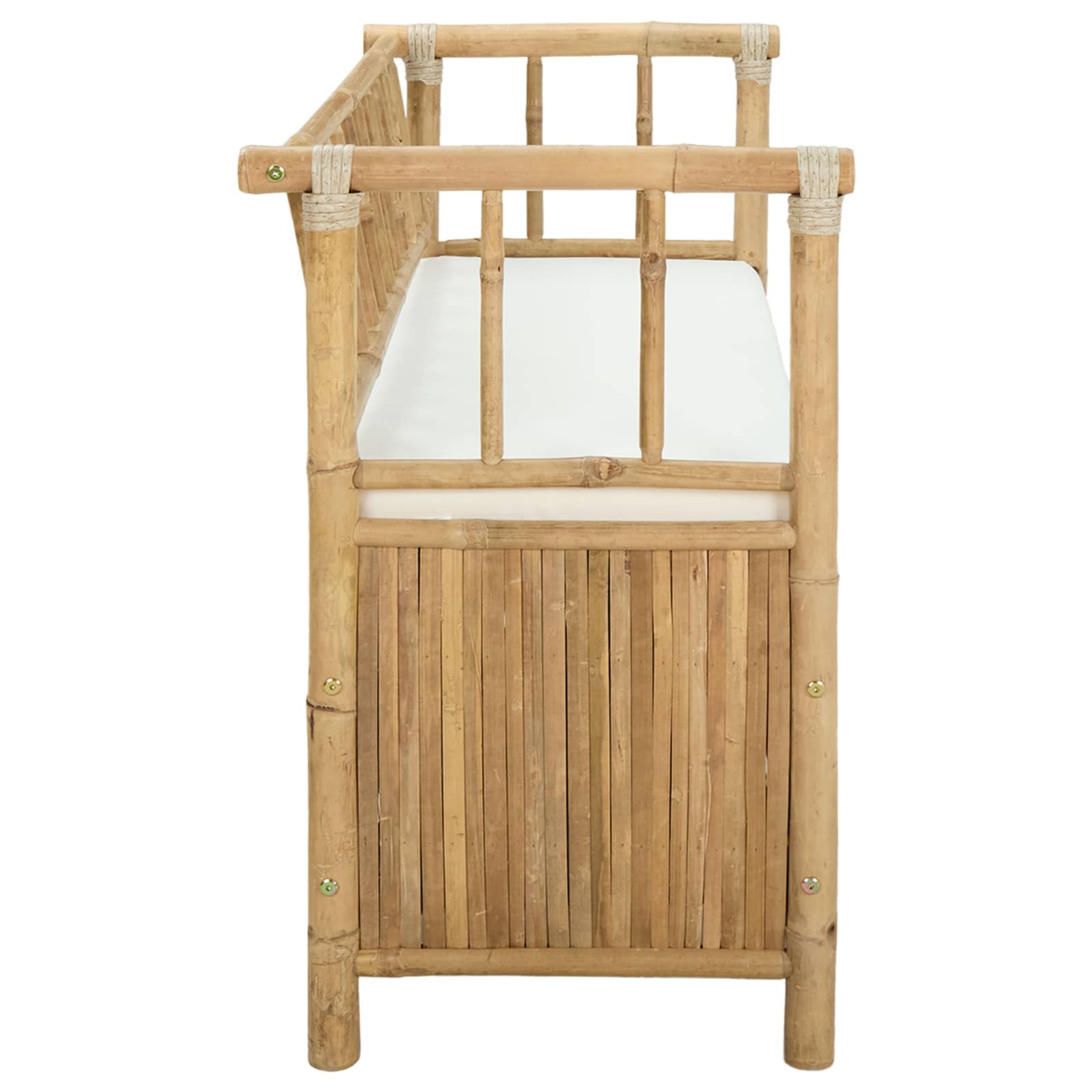 vidaXL Ławka do ogrodu i przechowywania 110 x 47 x 80 cm Bambus