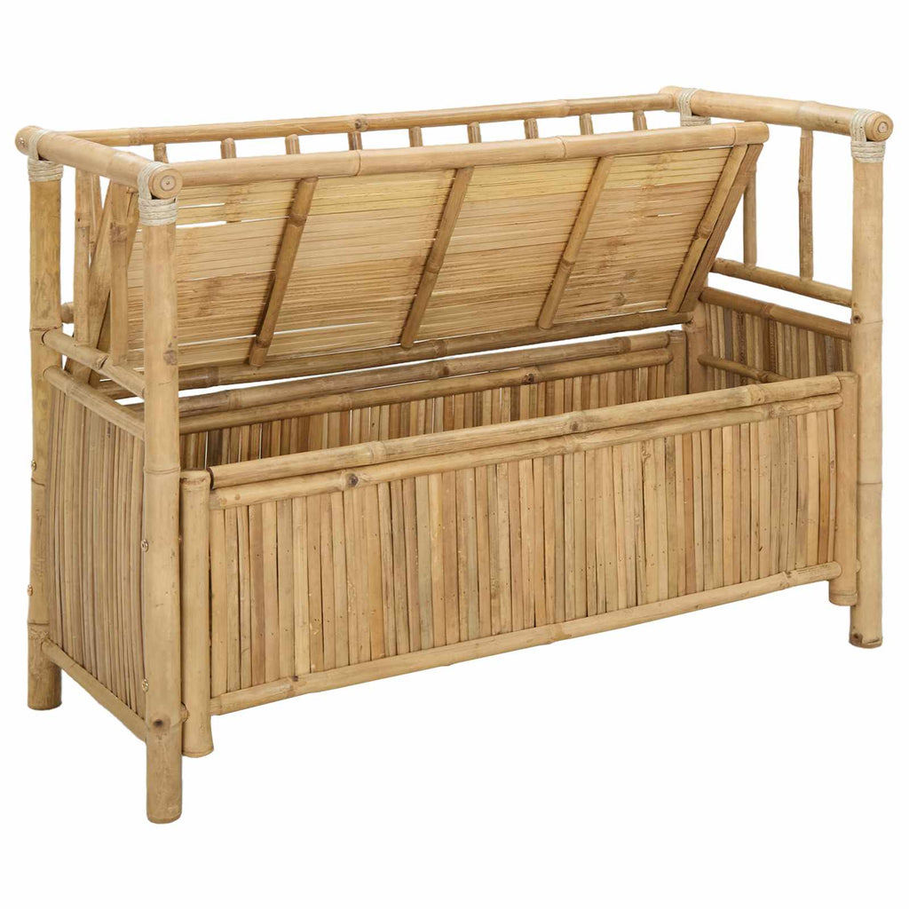 vidaXL Ławka do ogrodu i przechowywania 110 x 47 x 80 cm Bambus