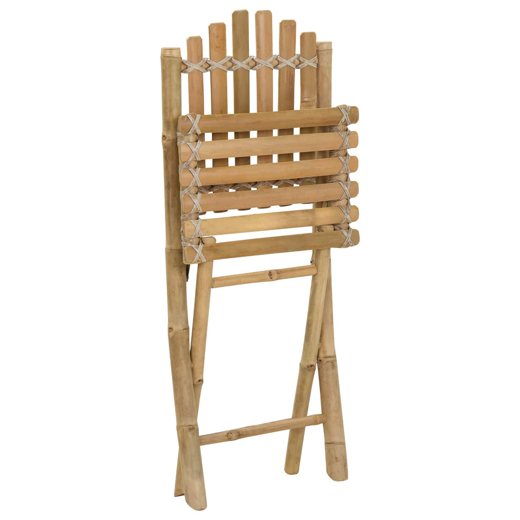 vidaXL Krzesło Ogrodowe 4 pcs Naturalny Bambus