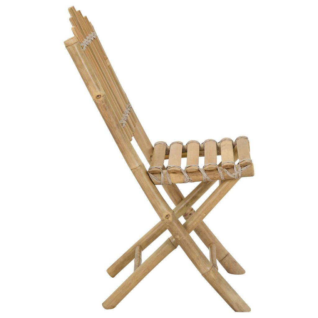 vidaXL Krzesło Ogrodowe 4 pcs Naturalny Bambus