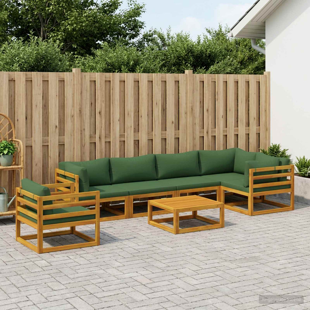 vidaXL Zestaw Sof 7 szt. naturalny Lite Drewno Akacji