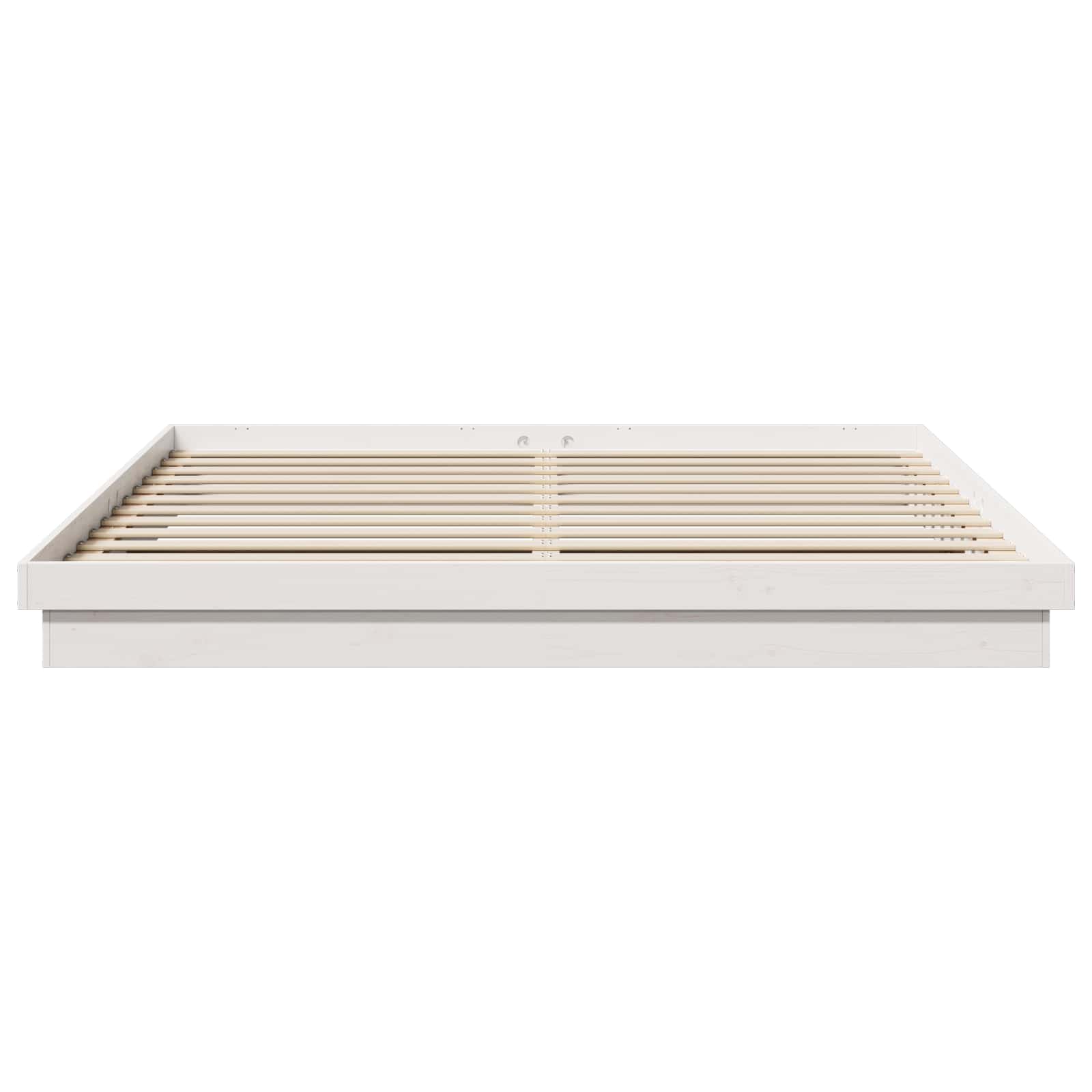 vidaXL Ramka łóżka Biały 200 x 200 cm Lite drewno sosnowe
