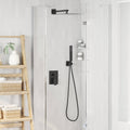 vidaXL Ukryty system prysznicowy (kwadratowy) Czarny