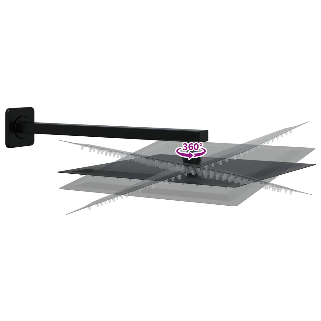 vidaXL Ukryty system prysznicowy (kwadratowy) Czarny