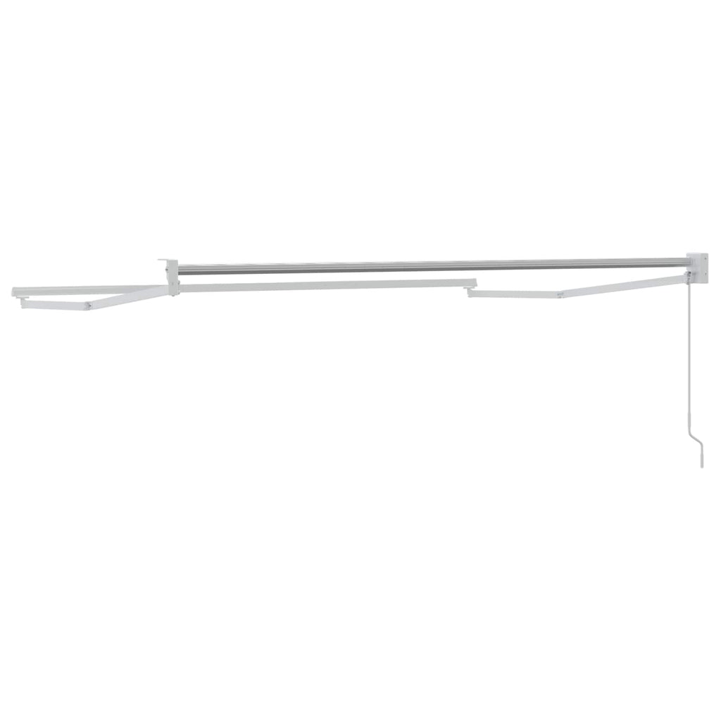 vidaXL Ręczna markiza chowana Biały 3,5 x 2 m Aluminium
