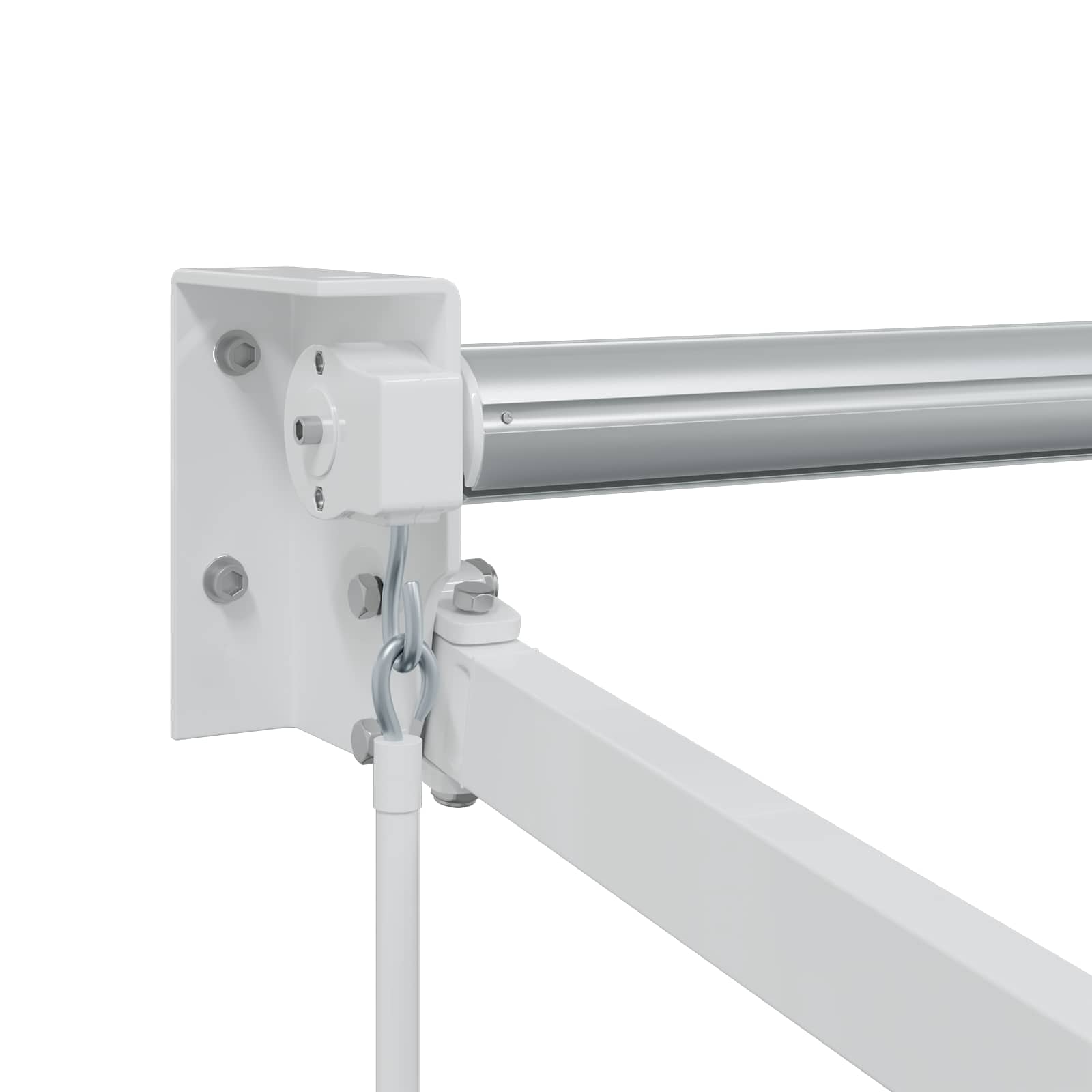 vidaXL Ręczna markiza chowana Biały 4 x 2 m Aluminium