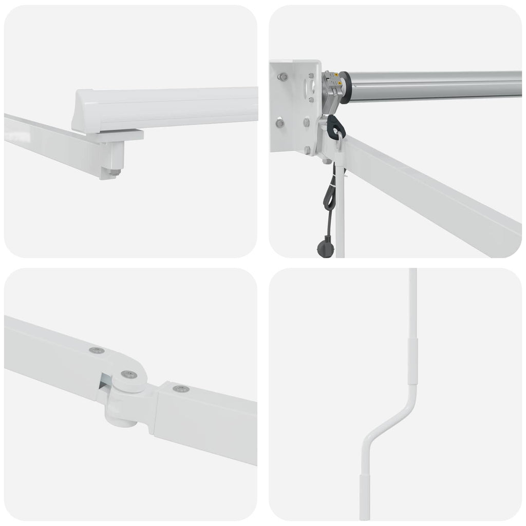 vidaXL Elektryczna rama markizy składanej Biały 3,5 x 2 m Aluminium