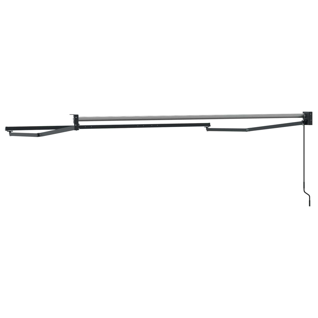 vidaXL Ręczna markiza chowana Antracyt 3 x 2 m Aluminium