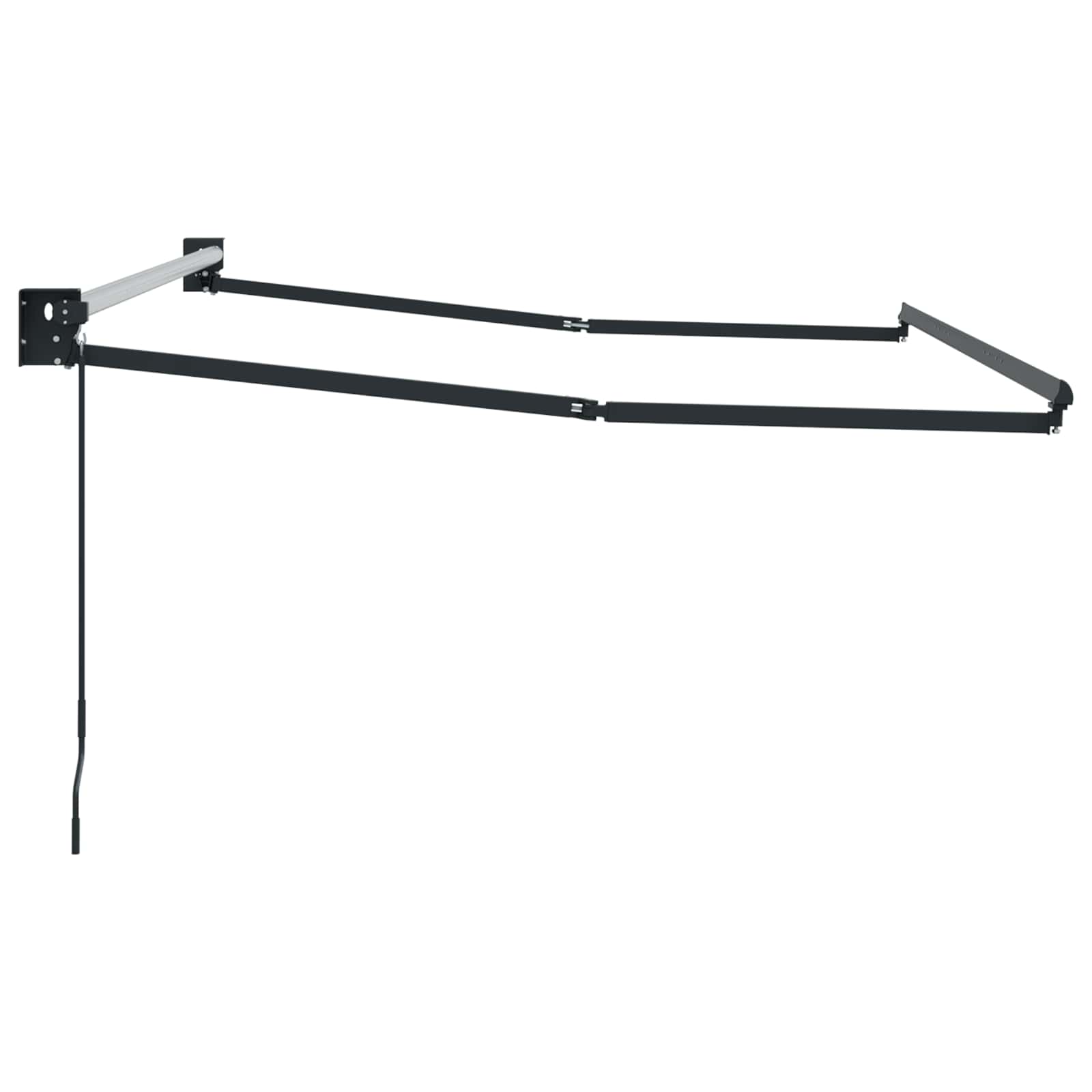 vidaXL Ręczna markiza chowana Antracyt 3 x 2 m Aluminium