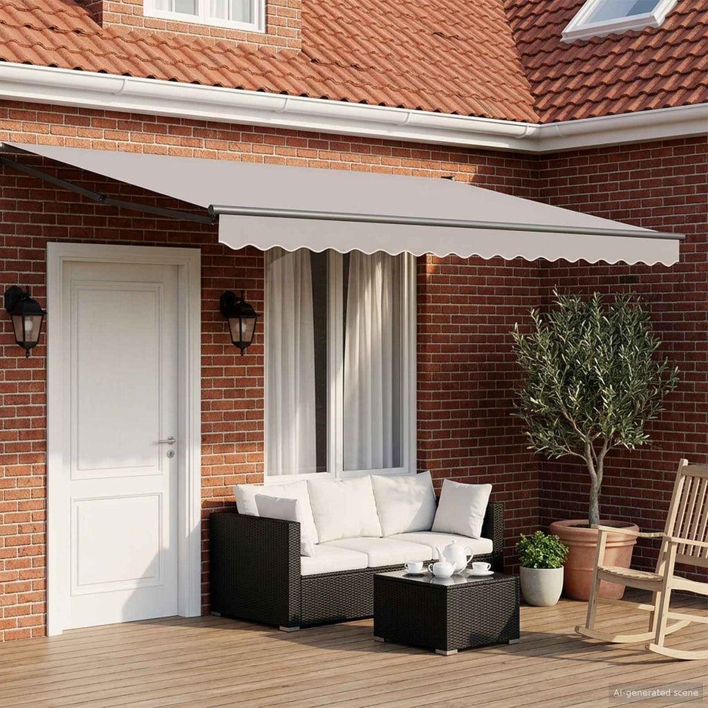 vidaXL Ręczna markiza chowana Antracyt 4 x 2 m Aluminium