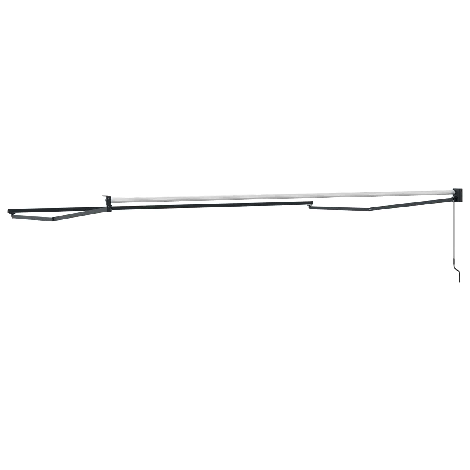 vidaXL Ręczna markiza chowana Antracyt 4 x 2 m Aluminium