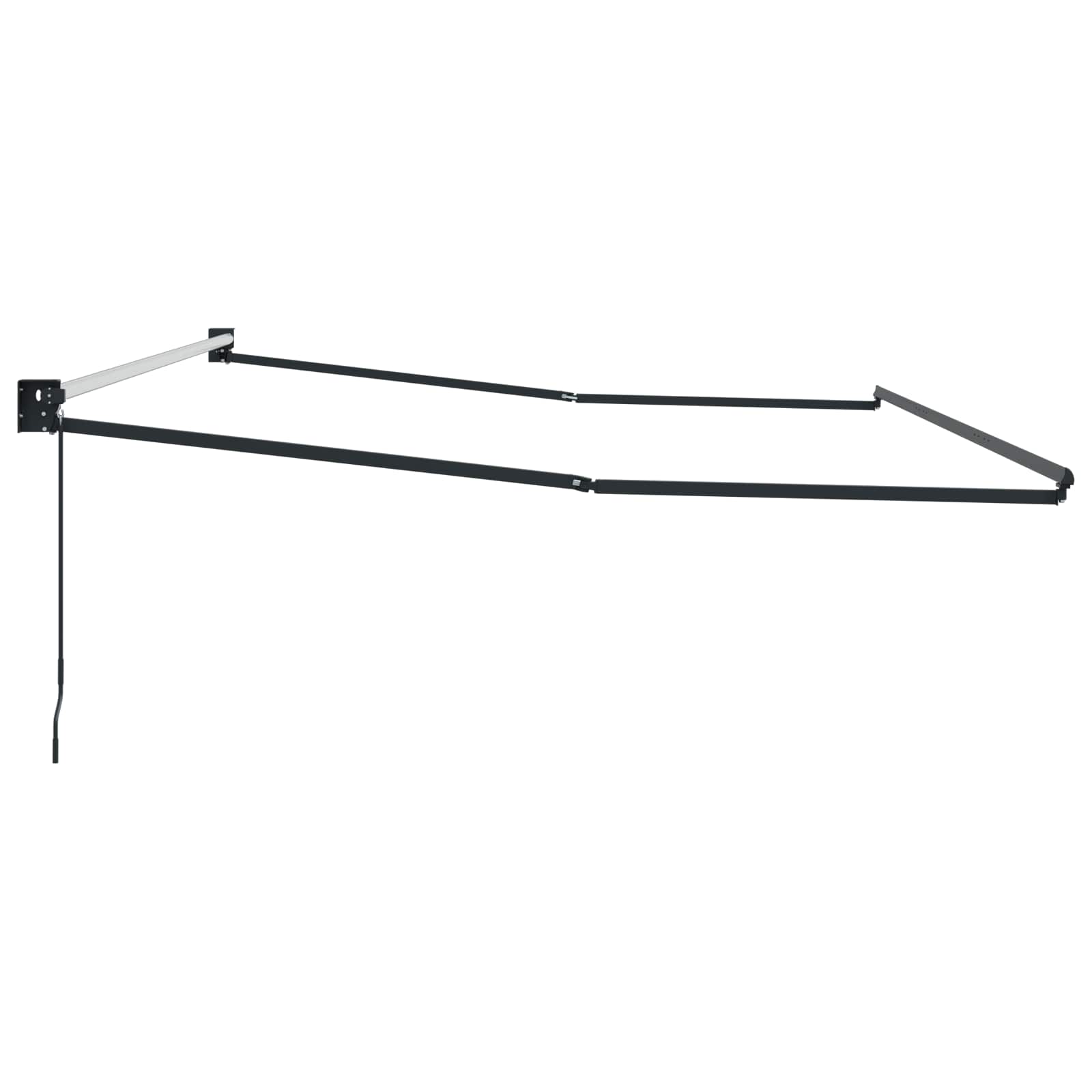 vidaXL Ręczna markiza chowana Antracyt 4 x 2 m Aluminium