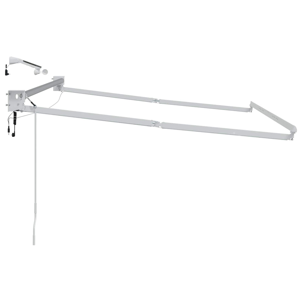 vidaXL Elektryczna rama markizy składanej Biały 3,5 x 2,5 m Aluminium