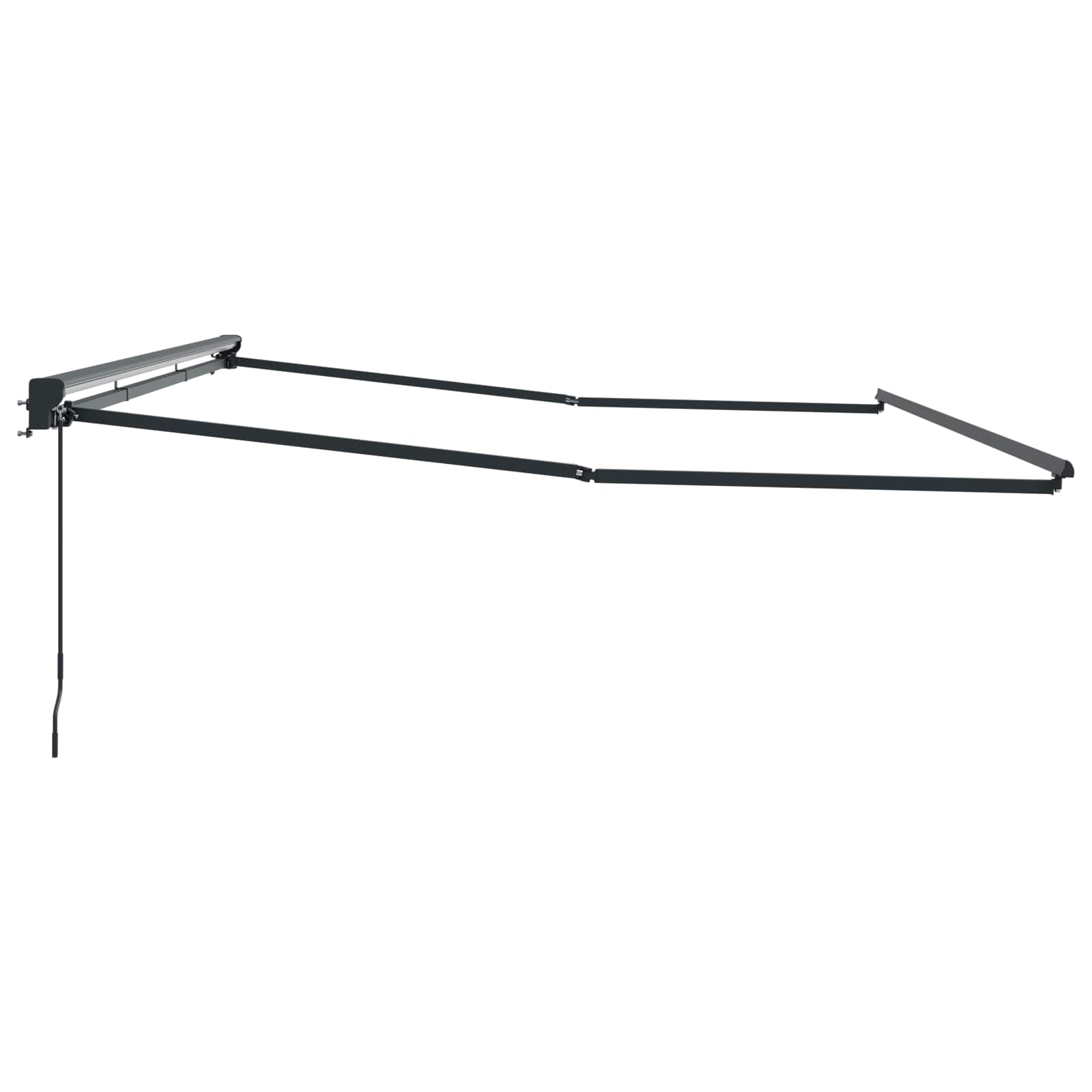 vidaXL Rama manualnej markizy Z regulacją Antracyt 4,5 × 3,5 m Stal