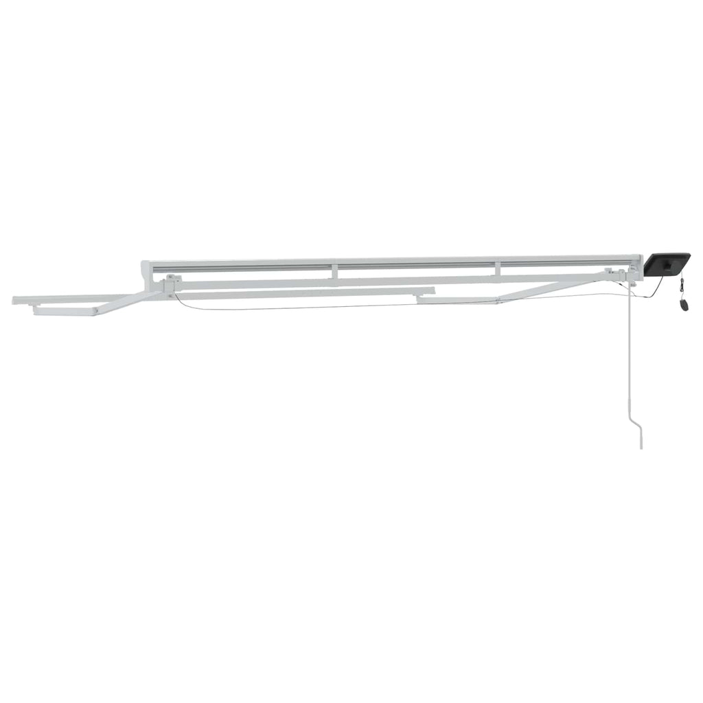 vidaXL Ręczny ramowy zewnętrzny markizowy z LED Biały 3,5 x 2 m