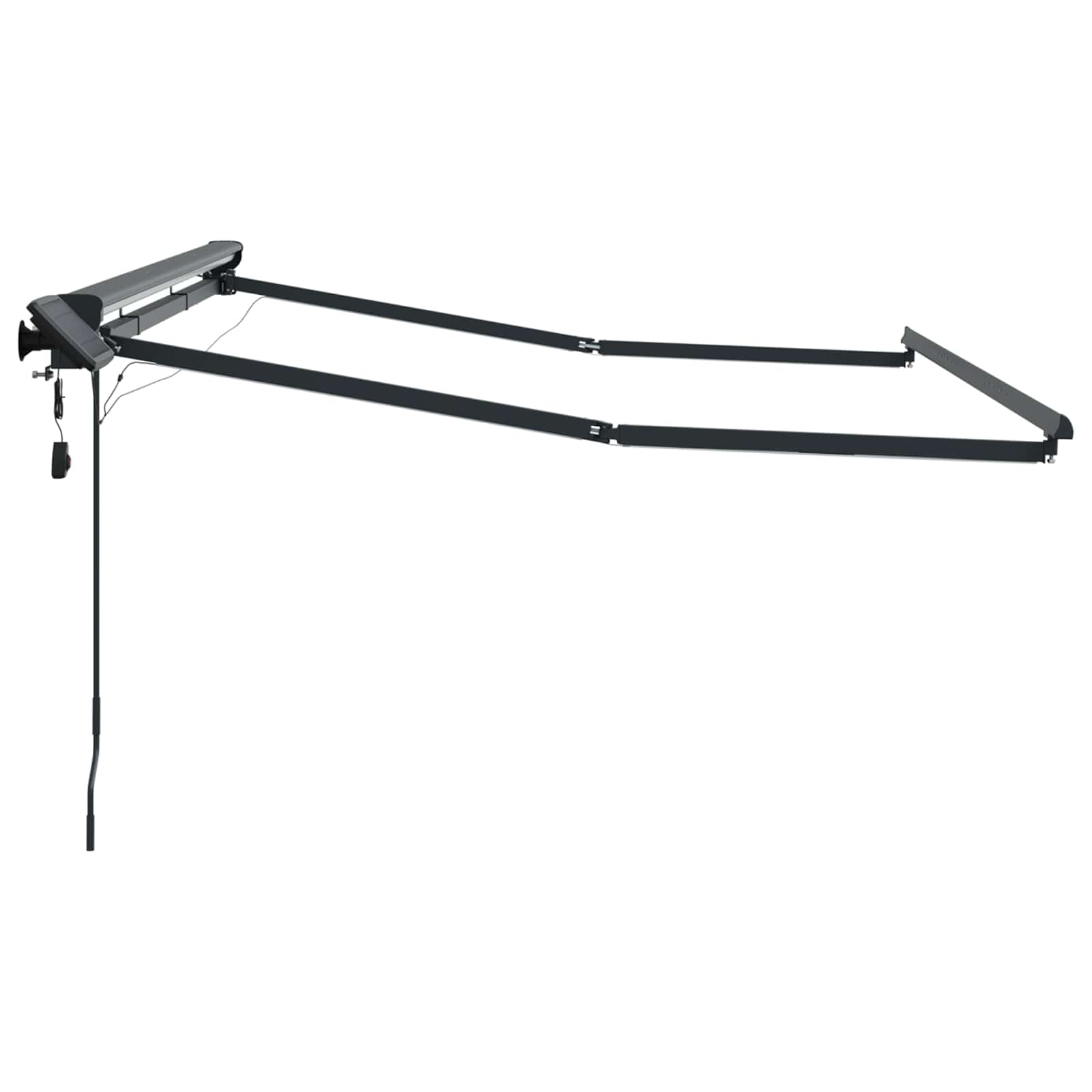 vidaXL Ręczny ramowy zewnętrzny markizowy z LED Antracyt 3 x 2 m
