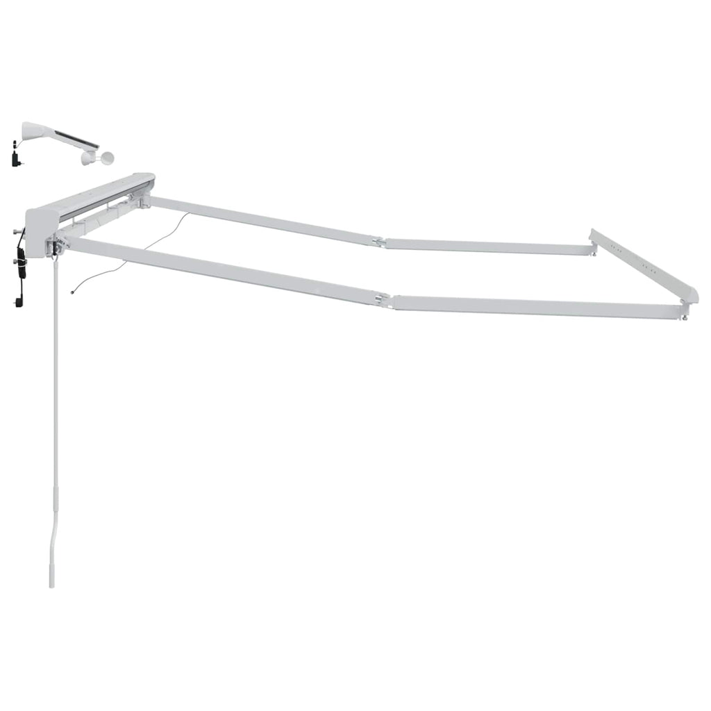 vidaXL Rama markizy elektrycznej z LEDami Biały 3,5 x 2 m Aluminium