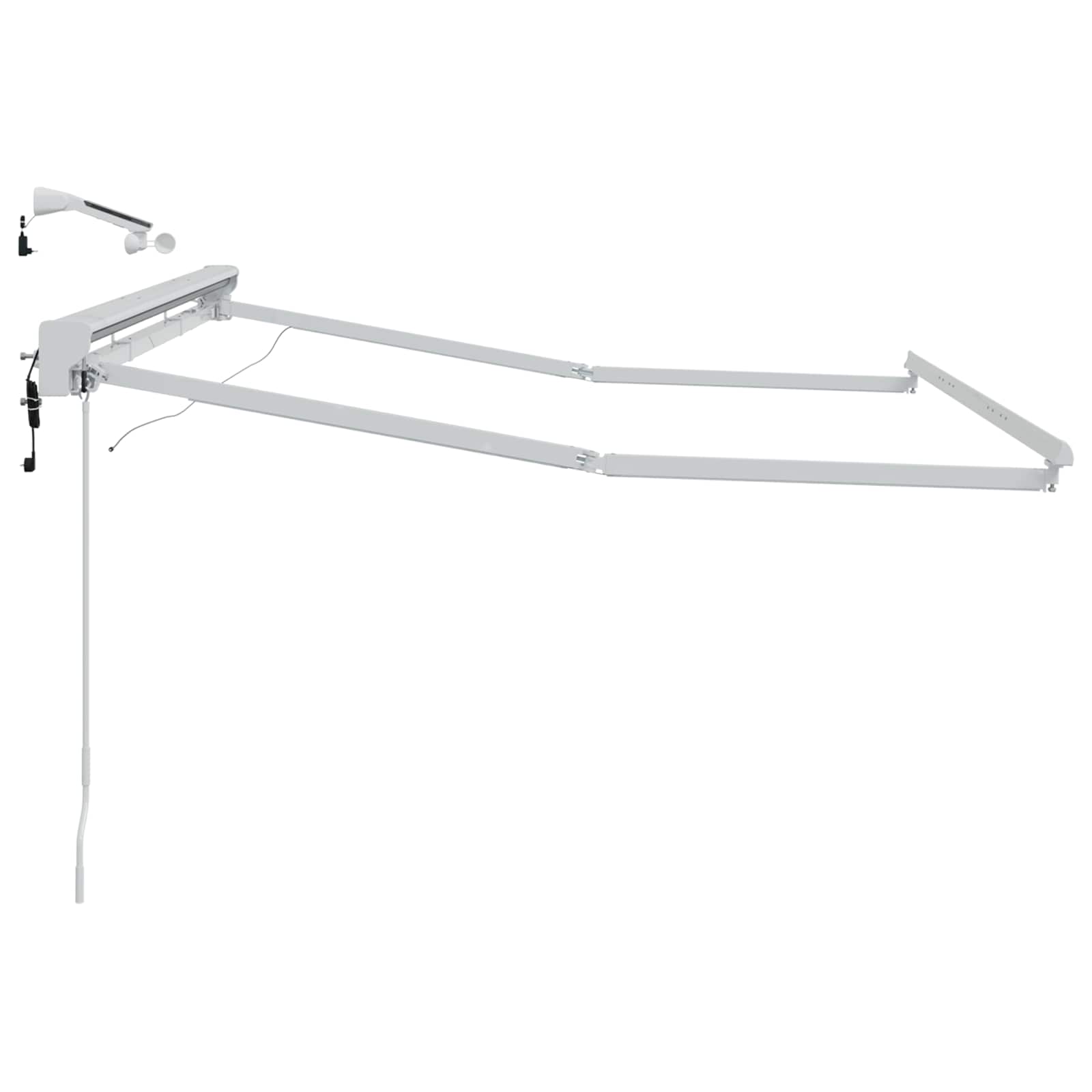 vidaXL Rama markizy elektrycznej z LEDami Biały 3,5 x 2 m Aluminium