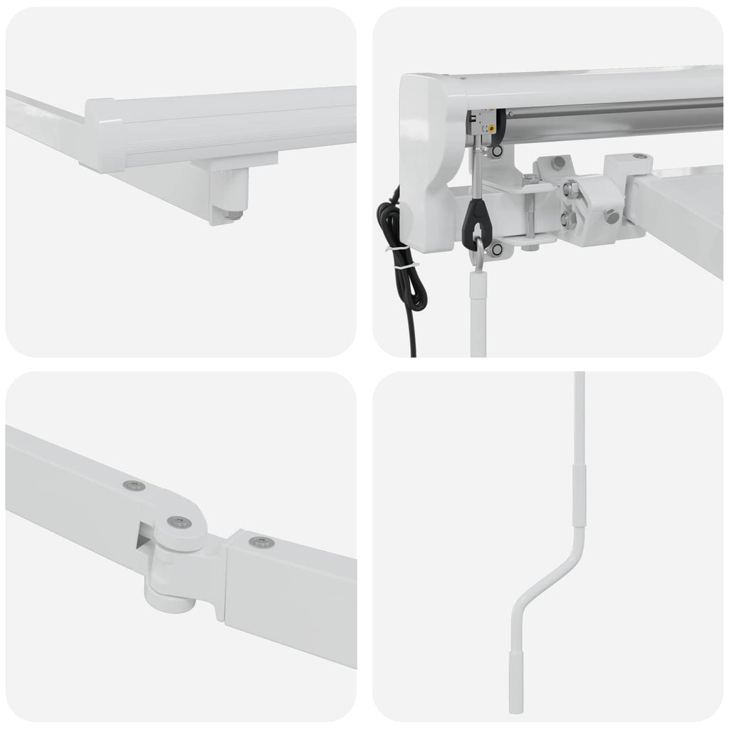 vidaXL Elektryczna rama markizy składanej Biały 3 x 2 m Stal
