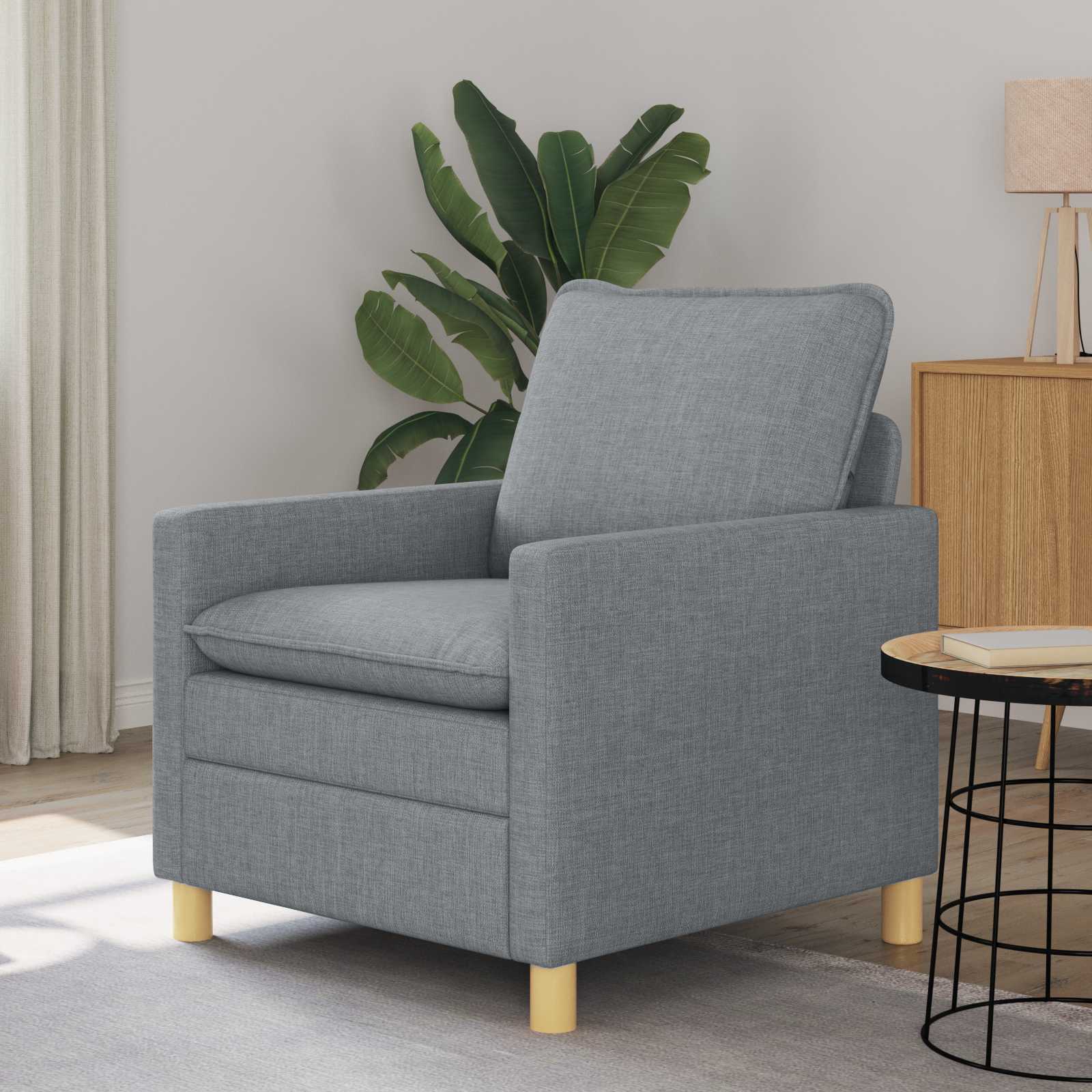 vidaXL Sofa jasnoszary 76 x 81 x 87,5 cm tkanina