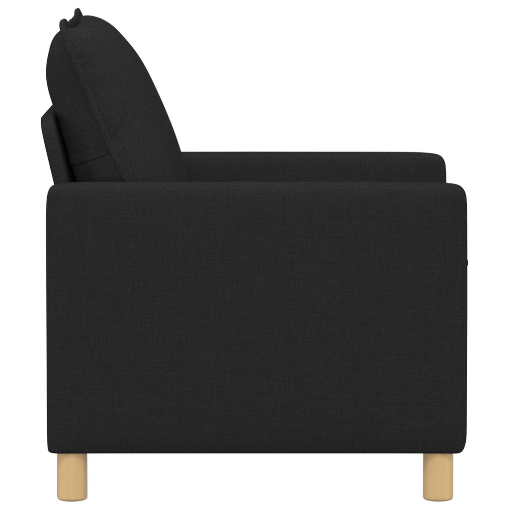 vidaXL Sofa Czarny 76 x 81 x 87,5 cm tkanina