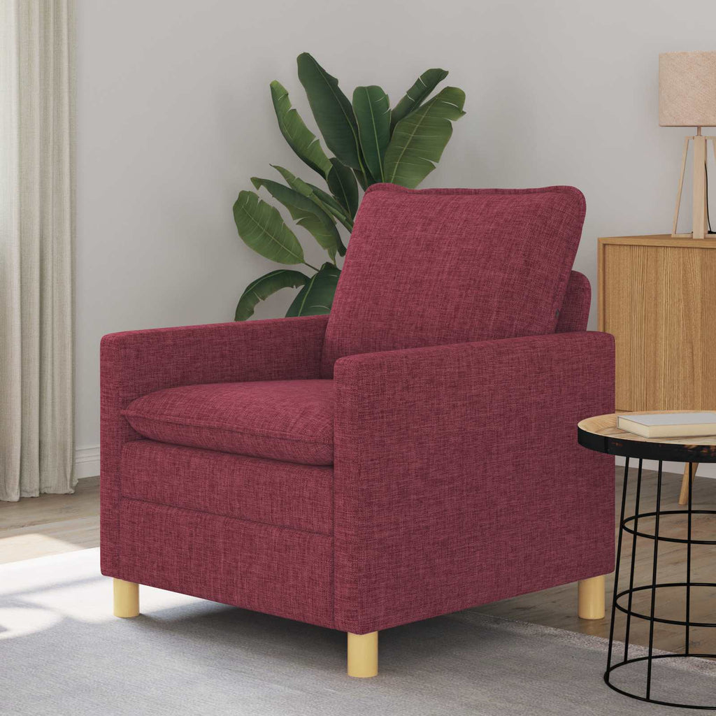 vidaXL Sofa Czerwone wino 76 x 81 x 87,5 cm tkanina
