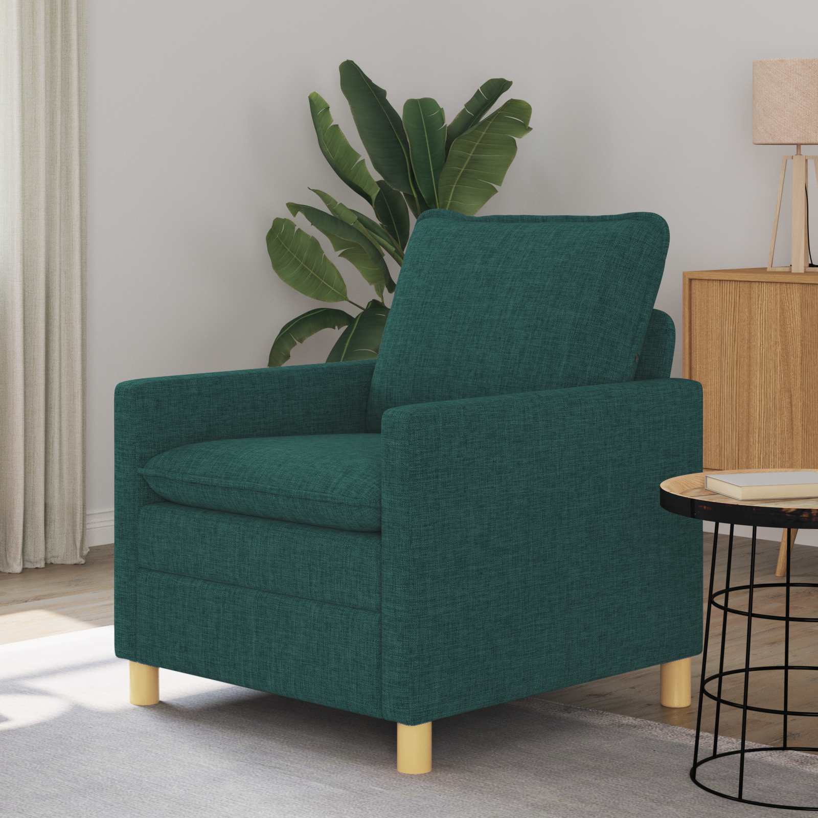 vidaXL Sofa Ciemnozielony 76 x 81 x 87,5 cm tkanina