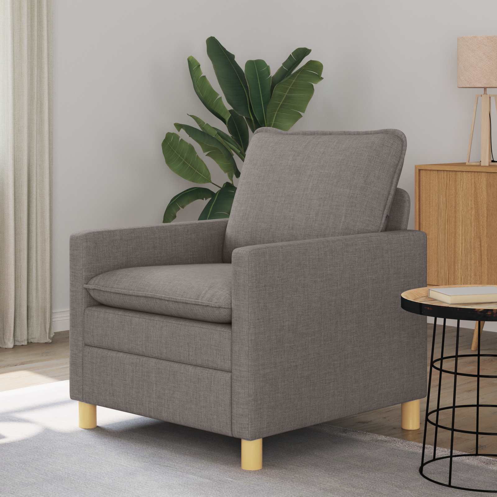 vidaXL Sofa Ciemnoszary 76 x 81 x 87,5 cm tkanina