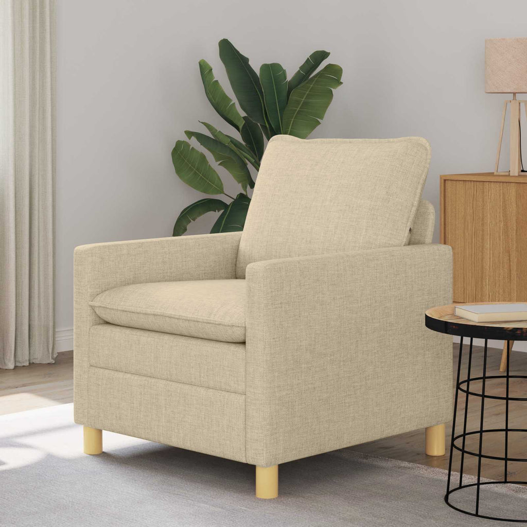 vidaXL Sofa kremowy 76 x 81 x 87,5 cm tkanina