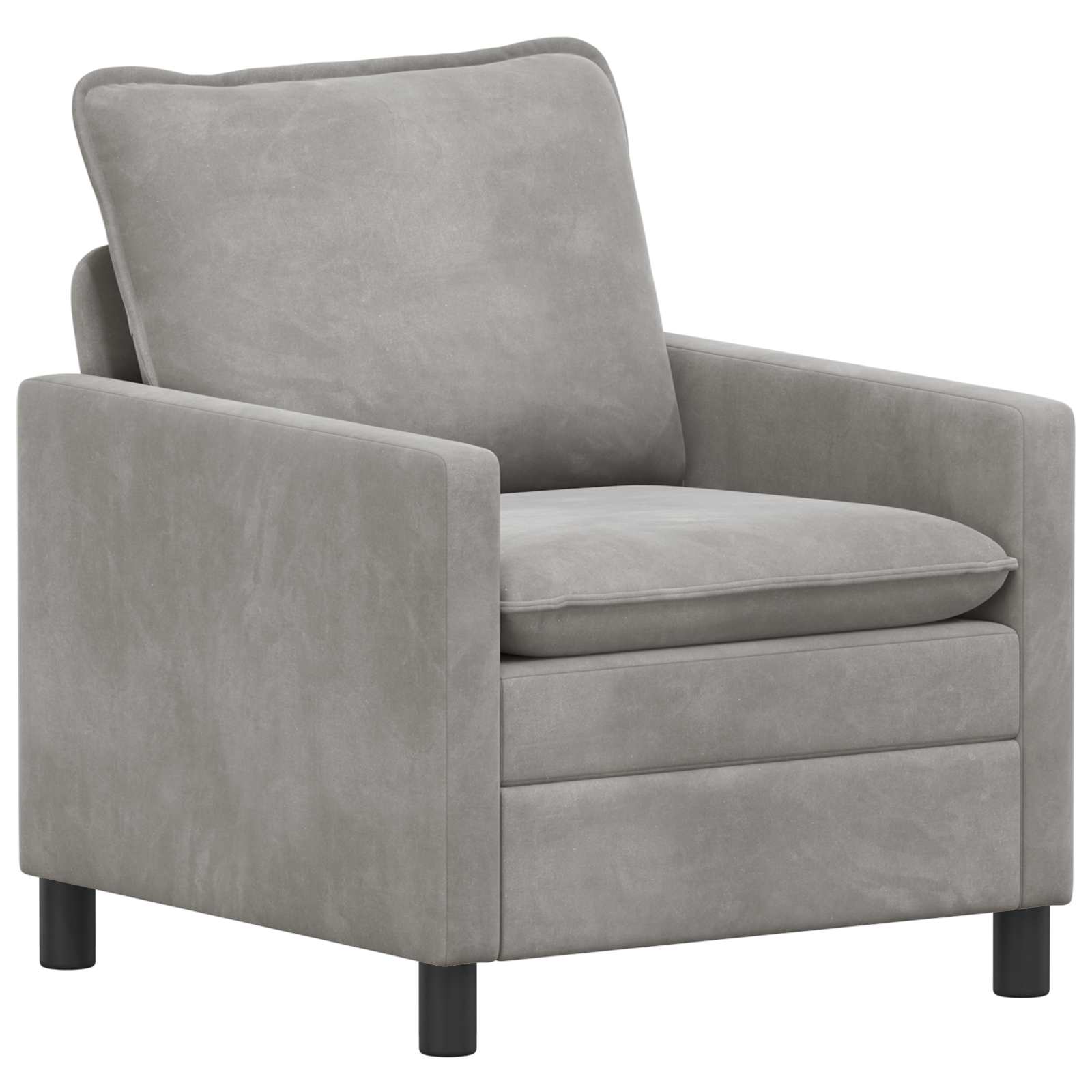 vidaXL Sofa jasnoszary 76 x 81 x 87,5 cm Welur