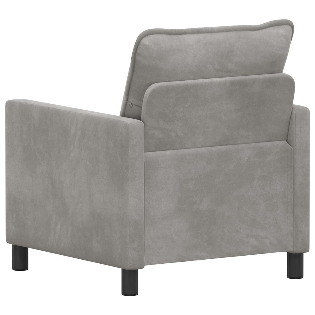 vidaXL Sofa jasnoszary 76 x 81 x 87,5 cm Welur