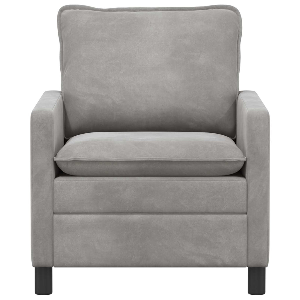 vidaXL Sofa jasnoszary 76 x 81 x 87,5 cm Welur