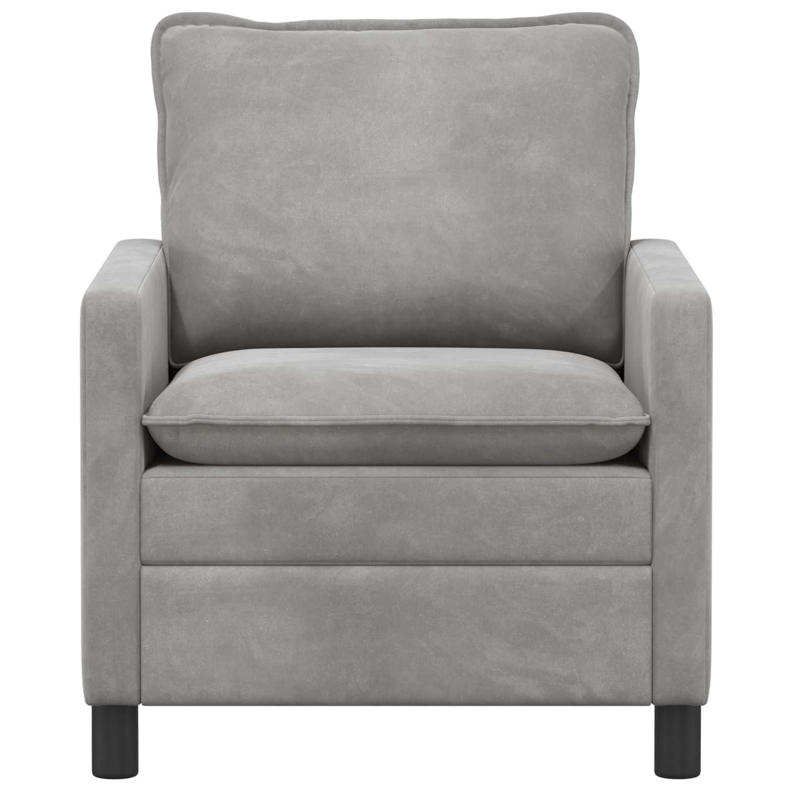 vidaXL Sofa jasnoszary 76 x 81 x 87,5 cm Welur