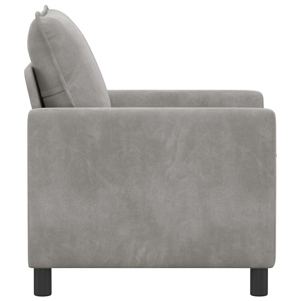 vidaXL Sofa jasnoszary 76 x 81 x 87,5 cm Welur