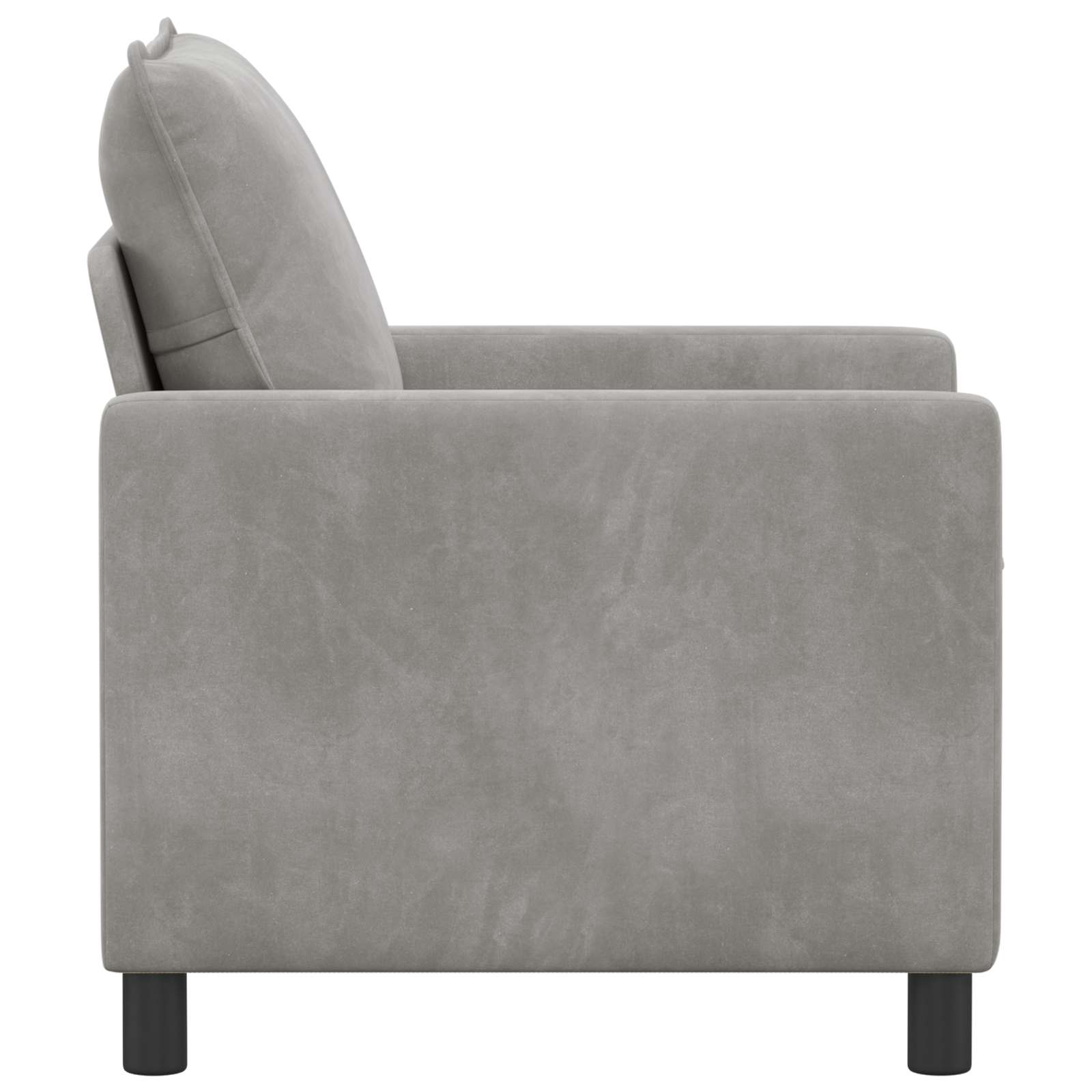 vidaXL Sofa jasnoszary 76 x 81 x 87,5 cm Welur