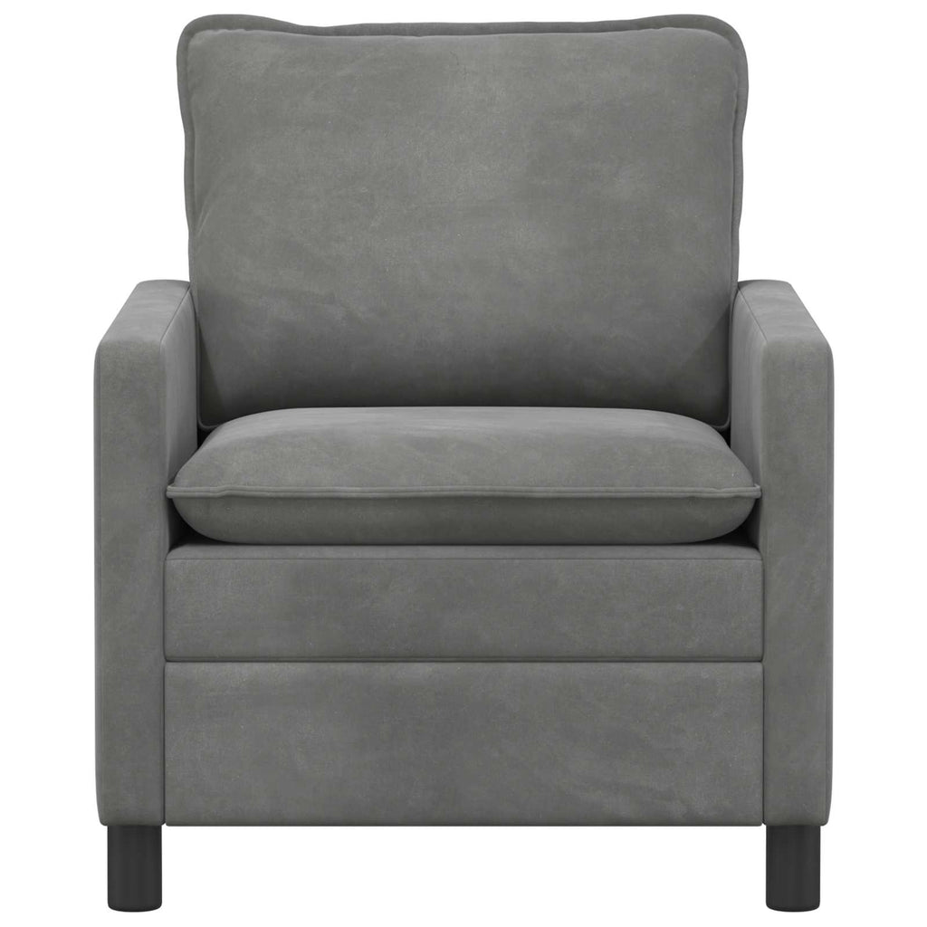 vidaXL Sofa ciemnoszary 76 x 81 x 87,5 cm Welur