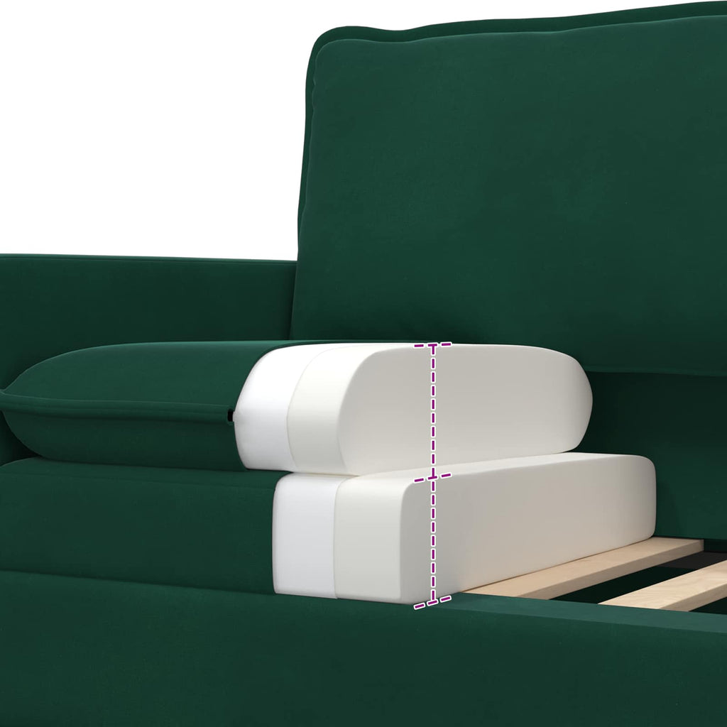 vidaXL Sofa Ciemnozielony 76 x 81 x 87,5 cm Welur