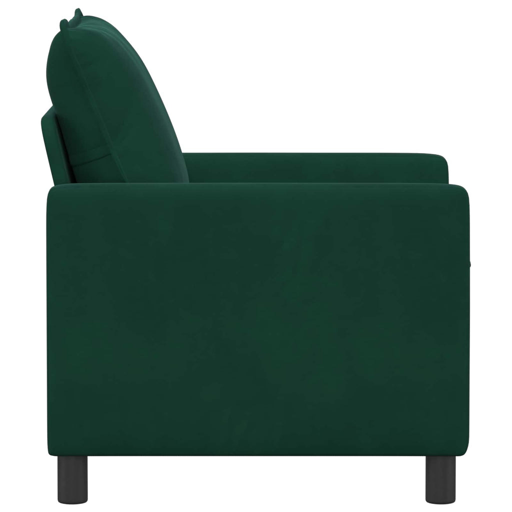 vidaXL Sofa Ciemnozielony 76 x 81 x 87,5 cm Welur
