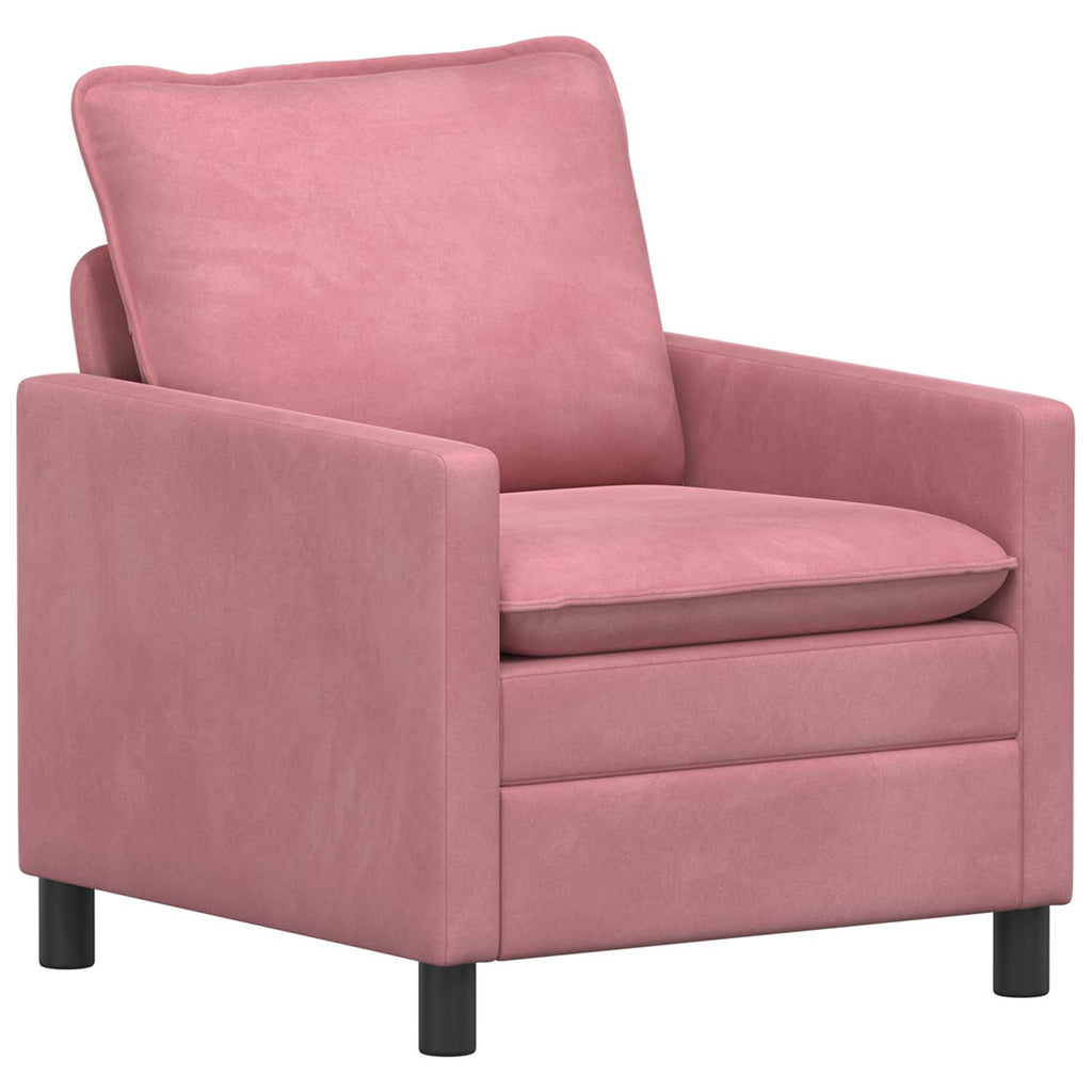 vidaXL Sofa różowy 76 x 81 x 87,5 cm Welur