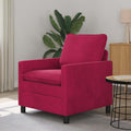 vidaXL Sofa Czerwone wino 76 x 81 x 87,5 cm Welur